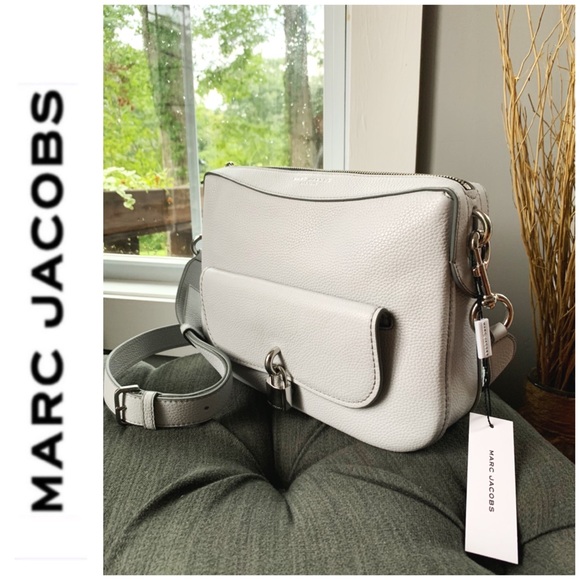 NWT Marc Jacobs genuine leather messenger gray - Picture 4 of 11